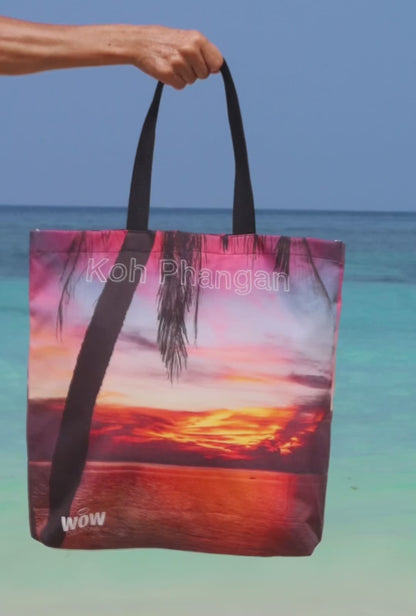 Palm Sunset Tote Bag